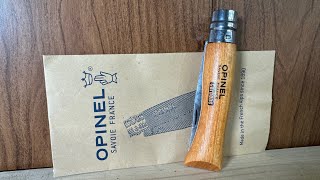 Opinel No 7 carbon steel beechwood handle unenveloping [upl. by Soraya814]