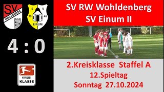 SV RW Wohldenberg  SV Einum II 4  0  1  0  27102024 [upl. by Ilojna]