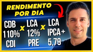 QUANTO RENDEU por dia 1000 REAIS aplicados no CDB e LCA durante 1 mês  Banco Daycoval [upl. by Zilada871]