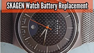 Skagen Watch Battery Replacement and Gasket Cleaning with Greasing  Watch Repair Channel [upl. by Smart154]