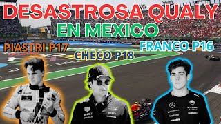 Desastrosa Qualy para Checo y Franco Colapinto NO PASAN la Q1 en Mexico [upl. by Eeb]