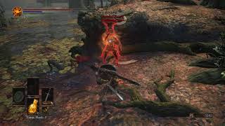 Dark Souls III Yellowfinger Heysel in Crucifixion Woods fight [upl. by Colwell]