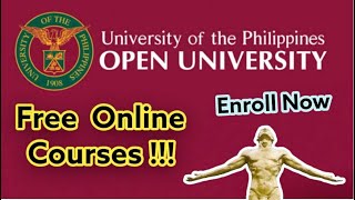 University of the Philippines Open University UPOU Free Courses [upl. by Enuj]