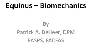 Equinus  Biomechanics  wwwfixequinuscom [upl. by Downs]