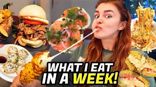 How Much Do I ACTUALLY EAT as a Food Influencer FULL WEEK of eating [upl. by Ettigdirb]