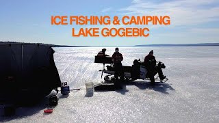 Ice Fishing amp Camping Lake Gogebic [upl. by Aliak295]