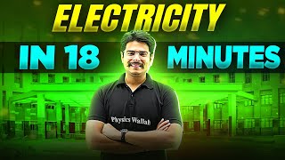 Electricity  Complete Chapter In 18 Minutes  Class 10th Board [upl. by Haleigh]