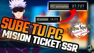 ¡COMO SUBIR TU PC PARA LA MISION DEL TICKET SSR  JUJUTSU KAISEN PHANTOM PARADE [upl. by Quick]