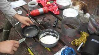 Making bannock in the backcountry [upl. by Moreville]