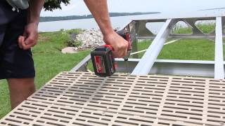 CanadaDocks™ Thruflow Decking 4x8 Installation [upl. by Carleen]