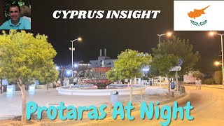 Protaras Cyprus at Night A Tour of the beautiful Strip [upl. by Lyrehs]