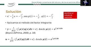 Aplicación de una Ecuación diferencial  Ejemplo Ecuación de Bernoulli [upl. by Sugna71]