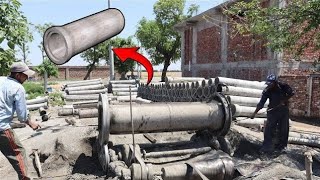 Impressive Concrete Sewerage Pipe Making Process  How to Make Concrete Sewerage Pipe [upl. by Yellac]