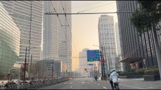 Drive in Shanghai Morning 4K｜Hongkou District｜North Bund｜Side window view｜Yangshupu Road｜Pingliang [upl. by Bunce]