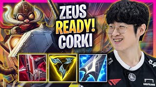 ZEUS IS READY TO PLAY CORKI TOP  T1 Zeus Plays Corki TOP vs Renekton  Season 2024 [upl. by Katie]