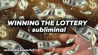 Winning the LOTTERY subliminal 💵 Works instantly [upl. by Eynaffit111]