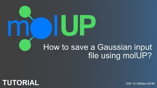 How to save a Gaussian input file using molUP [upl. by Geirk]