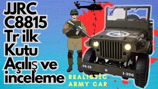 Trde ilk JJRC C8815 JEEP 110 Army Rc Car Kutu Acılış Ve inceleme RcOzi jjrc armycar [upl. by Mandi928]