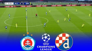 LIVE 🔴 SLOVAN BRATISLAVA vs DINAMO ZAGREB  UEFA Champions League 20242025  FL 2025 Gameplay [upl. by Aihsemek]