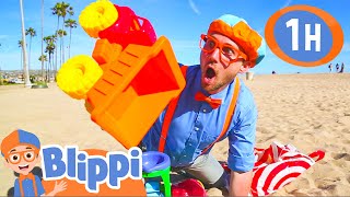 Learn Colors amp Counting at a Beach  Blippi Full Episodes  Blippi Toys Educational Videos for Kids [upl. by Agnizn]