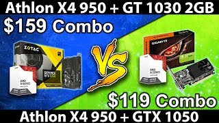 GT 1030 vs GTX 1050  Athlon X4 950  Gaming Benchmarks [upl. by Lyndell637]