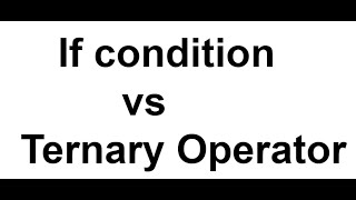 If condition vs Ternary Operator in Java 2024 [upl. by Elianora306]