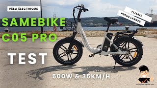 Test du vélo électrique SAMEBIKE C05 PRO  un vélo pratique puissant et bien équipé [upl. by Maclaine951]