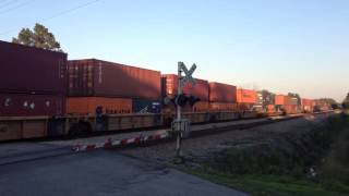 Norfolk Southern V07 assisted by BNSF 9580 at Myrtle mile p [upl. by Rodnas]