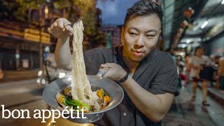 We Tried Bangkoks Legendary Crab Glass Noodles  Street Eats  Bon Appétit [upl. by Eelarual960]