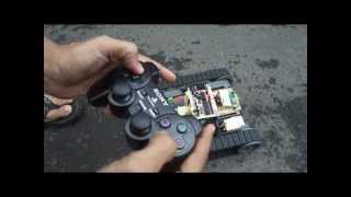 Kontrol Robot dengan Wireless Stick PS2  Coding [upl. by Alyhs]