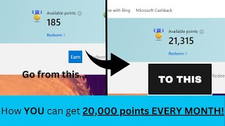 How to Get 20000 Microsoft Rewards Points EVERY MONTH [upl. by Marcel]