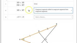 Triangle Proofs Reasons Only 01 [upl. by Adnofal]