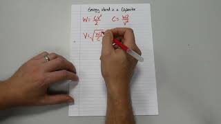 Energy in a capacitor formula explained and transposed [upl. by Willing995]