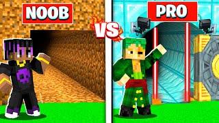 NOOB vs PRO SAFEST SECURITY TUNNEL BUILD CHALLENGE  Minecraft [upl. by Layton]