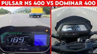 NS 400 VS DOMINAR 400  0 TO 100  TOPSPEED [upl. by Settera]