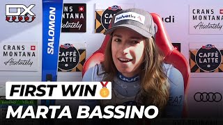 Alpine Ski FIRST WIN for Marta Bassino at Crans Montana  Downhill  2024 🇮🇹 [upl. by Ahsinra]