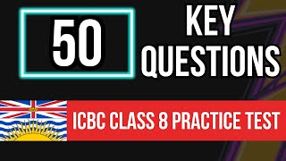 ICBC Class 8 Practice Test Motorcycle License 50 Key Questions [upl. by Byram]