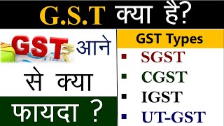 GST क्या है   Types of GST  SGST  CGST  IGST  UTGST  Tally Free Course in Hindi [upl. by Kele]