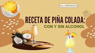 Receta de Piña Colada Con y Sin Alcohol [upl. by Tisbee950]