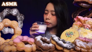 ASMR Donuts 🍩 MOCHI DONUT Cream Pie Donut Cruller  Eating Sounds [upl. by Rednav]