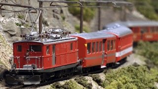 Traumhafte Modellbahn Furka Oberalp Modelleisenbahn Gletsch in H0m [upl. by Atkins]