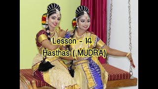 Lesson 14  Asamyuktha hasthas Single Hand Gestures Part 1  BHARATANATYAM BASICS [upl. by Tanhya401]