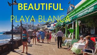 Playa BLANCA LANZAROTE Spain 2024 🇪🇸 🔴 NEW Beautiful Walking Tour in Canary Islands 4K UHD [upl. by Willette]