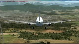 A319 landing at Kathmandu airport in FSX [upl. by Hurd658]