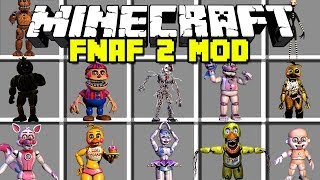 Minecraft FIVE NIGHTS AT FREDDYS 2 MOD  CHICA FUNTIME FOXY BONNIE amp MORE  Modded MiniGame [upl. by Halland]