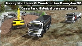 Heavy Machines amp Construction Gameplay  v161 Career Mode Task Historical grave excavation [upl. by Pascoe]