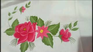 Bedsheet painting । Home based painting [upl. by Nadda]