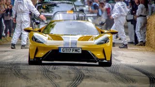 Andy Priaulx wows the crowds with the Ford GT at Goodwood [upl. by Idnis]