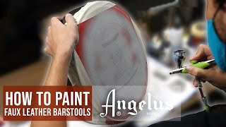 How to Paint a Faux Leather Barstool  Remove Sticky or Tacky Feeling [upl. by Noned867]