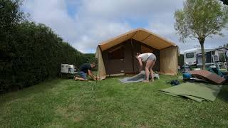 Timelapse Cabanon Safari Lodge tent trailer [upl. by Orlan]